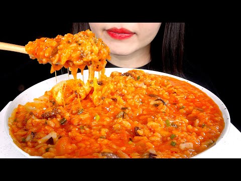 ASMR CHEESE OCTOPUS KIMCHI JUK 치즈낙지김치죽 먹방 KOREAN FOOD MUKBANG EATING SOUNDS 咀嚼音 | ZOEY ASMR