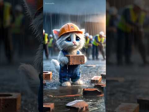 Orphan cat's stomach suddenly starts hurting😥🐈 #shortvideo