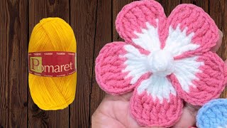 ¡Cómo tejer! Hermosas flores para principiantes 🌼🌸🌺