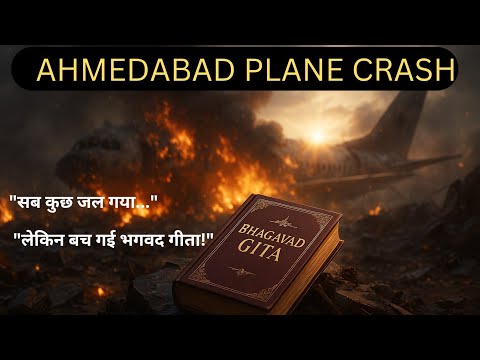 AHMEDABAD PLANE CRASH 🔥 मलबे में सब राख हो गया… सिर्फ भगवद गीता बची| BHAGWAT GEETA