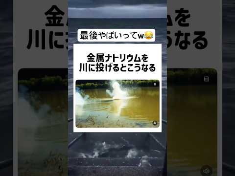 金属ナトリウムを川に投げるとこうなる #癒し #チャンネル登録お願いします #音楽 #バズれ #shorts #short