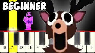 5 Tunes from 99 Days in the Forest (Roblox) - Slow and Easy Piano Tutorial - Beginner