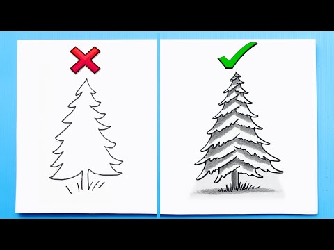 Do's ✅ / Don'ts ❌ Drawing techniques of Christmas Tree 🎄