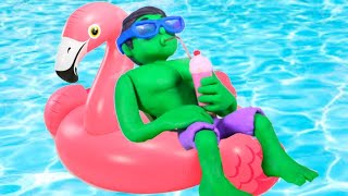 Having Fun With A Floating Toy - Stop Motion Cartoons