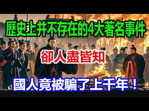 歷史上壓根不存在的4大著名事件，卻人盡皆知，國人竟被騙了上千年！