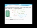 Lateral and Total Surface Area of Cylinders