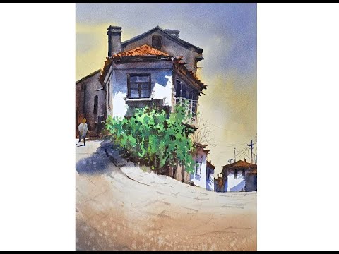 Light and shadow in watercolor painting