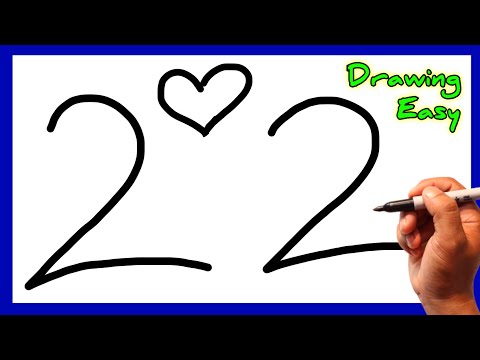 Two Ducks in Love By 22 Number | How To Draw Duck From Number | Step By Step Easy Art