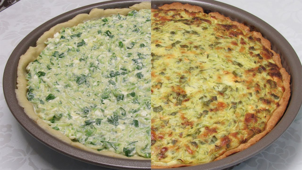 С кабачками еще вкуснее! Быстро и просто испечем несладкий пирог с начинкой