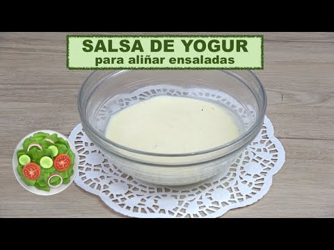 SALSA DE YOGUR, Para Aliñar ENSALADAS🥗 Fácil y Deliciosa