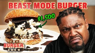 Marshawn Lynch Goes Beast Mode on a $1500 Caviar Burger | The Burger Show