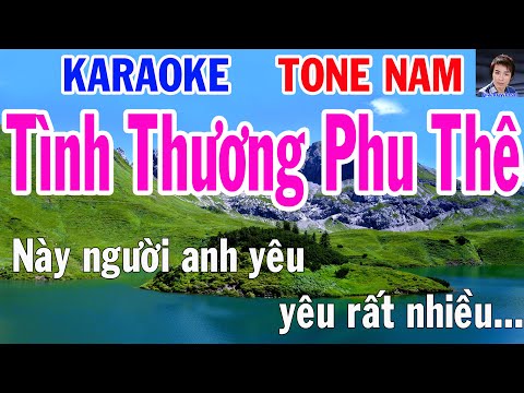 Karaoke Tình Thương Phu Thê Tone Nam Nhạc Sống gia huy beat