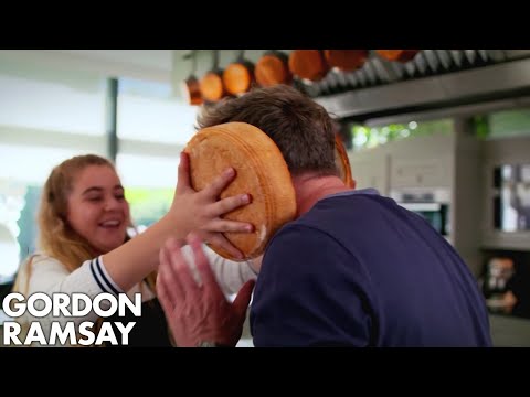 Gordon Ramsay Helps Matilda Cook A Giant Burger
