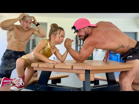 These Guys Challenged the Strongest Girl at Arm Wrestling!
