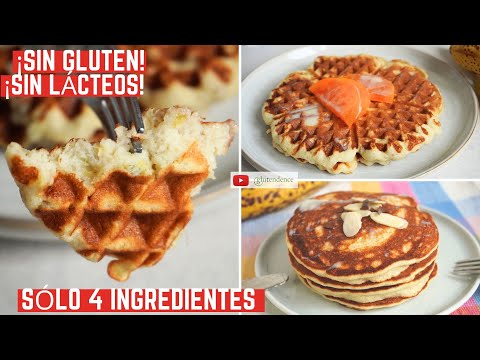 SIN GLUTEN, SIN LÁCTEOS Y SIN AZÚCAR AÑADIDA: WAFFLES Y TORTITAS DE PLÁTANO