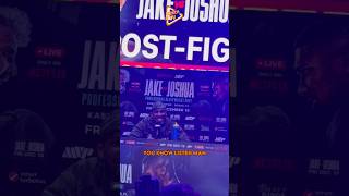 AnthonyJoshua & Eddie Hearn requesting Al Foran to do impressions at the post fight presser! 😅🥊