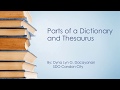 Understanding Dictionary and Thesaurus Functions