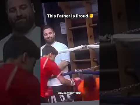 What A Proud Father Looks Like 😳            #father #fatherandsontime #boxing #fighting
