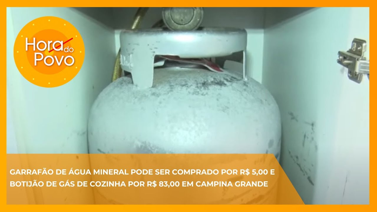 Garrafão de água mineral pode ser comprado por R$5,00 e botijão de gás de cozinha por R$ 83,00 em CG