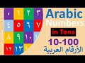 Counting from 10 to 100 in Arabic