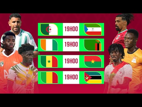 CALENDRIER DES MATCHS DE LA PREMÈRE ET DEUXIÈME JOURNÉES DES ÉLIMINATOIRES DE LA CAN2025