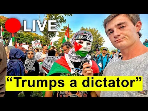IRL Confronting Protesters Outside UN Trump Meeting