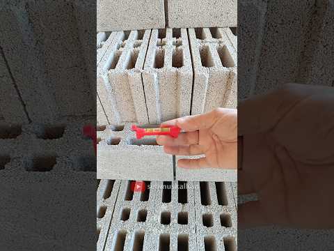 İşlevsel küçük terazi ile ilk sıra duvar örme #building #workers #master #scales #howto