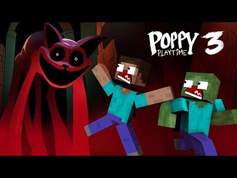 Catnap Horror Story Poppy Playtime 3 - Minecraft Animation