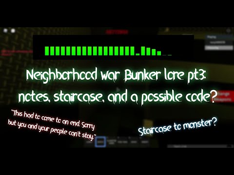 Roblox Neighborhood War Bunker Code 07 2021 - neighborhood war roblox
