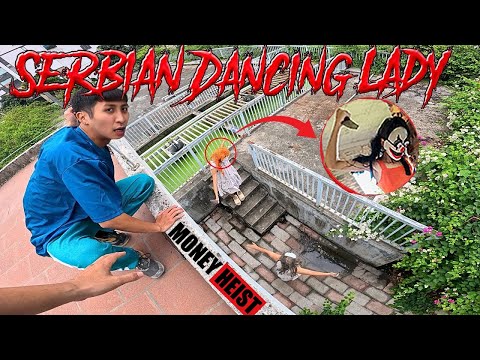 SERBIAN DANCING LADY REAL LIFE ESCAPE 76.0 | Horror Parkour Pov Short (BELLA CIAO REMIX)