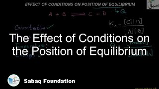 The Effect of Conditions on the Position of Equilibrium