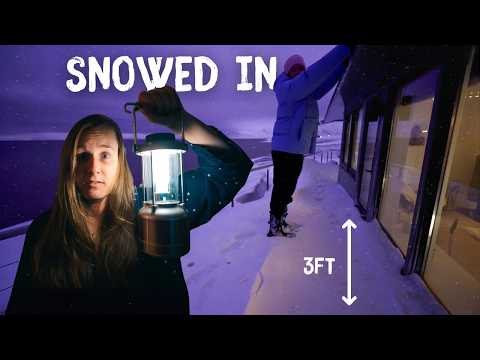 Coming home to a HUGE STORM and a SNOWED-IN Cabin ︱ Svalbard