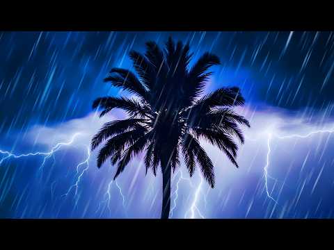 Rain & Thunder Sounds for Sleeping | Thunderstorm White Noise BLACK SCREEN