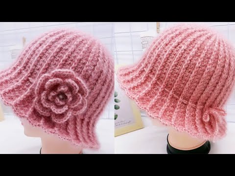 Easy And  Beautiful Bucket Hat With Flower Tutorial