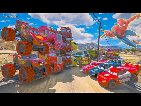 NEW Disney Pixar Cars Unboxing Review | Lightning McQueen Police Toys Monster Truck Mack and Friends