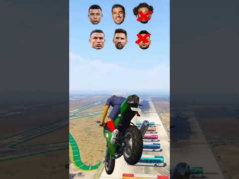 Ronaldo, Messi, Neymar, Mbappe, Suarez, Salah Stunt Challenge #1