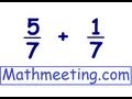 Adding Fractions with Common Denominators