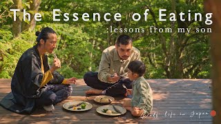 Autumn Outside Grill Lunch  / "To eat is to live" / "The Essence of Eating: Lessons from My Son"