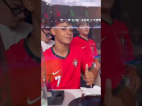 Cristiano Jr with small sister 🤩 #cristianojr #cristianoronaldojr #crisjr #shorts