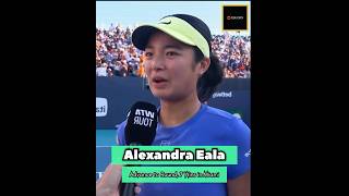 After Winning the Game against Magda Linnet from Poland #alexeala #tennis #wta