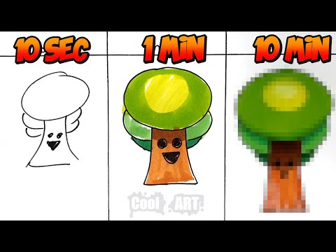 DRAWING SPRUNKI MR TREE IN 10 MIN CHALLENGE