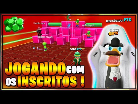 ✨🎉 SALINHAS PERSONALIZADO + 10 MIL DE GEMAS NA LIVE! 🌟🤑 STUMBLE GUYS AO VIVO | PATO GAMER