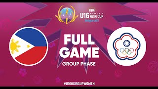 Philippines v Chinese Taipei | Full Basketball Game | FIBA U16 Women's Asia Cup 2025 - Division A