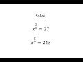 Understanding Fractional Exponents and Solving Equations