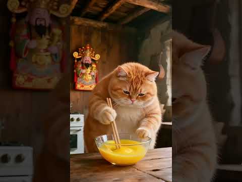 This orange cat is so funny.๐๐#shorts #aistory #cat