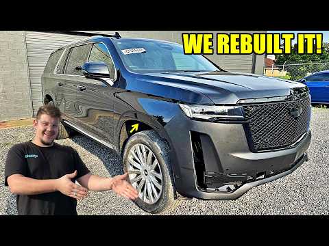 I REBUILT THIS DESTROYED CADILLAC ESCALADE!