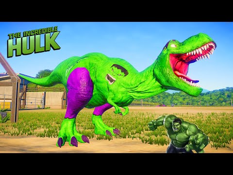 DINOSSAURO REX do HULK GRANDE e FORTE | Jurassic World Evolution 🌎 Jogo de Dinossauro