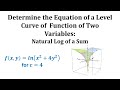 Understanding Level Curves and Solving for y
