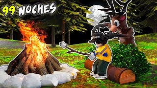 ¡Lo pasé MUY MAL en 99 Noches en el Bosque! Mi Primera Vez 😱 | Roblox