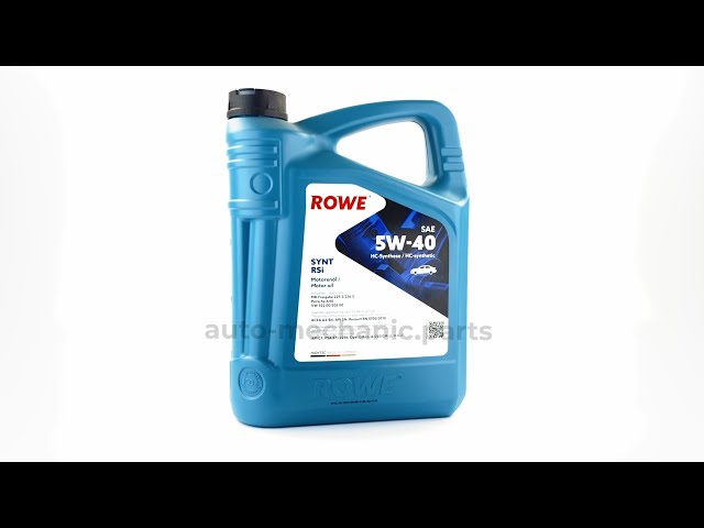 Моторна олива ROWE HIGHTEC SYNT RSi 5W-40, 4 літри, відео - інтерент-магазин Auto-Mechanic